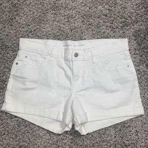 Old navy white boyfriend jean shorts